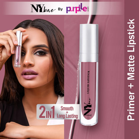 Buy NY Bae Confessions Liquid Lipstick | Lip & Cheek Tint | Mauve Lipstick | Matte Finish | Long Lasting - Her Wonderland 7 (4.5 ml)-Purplle