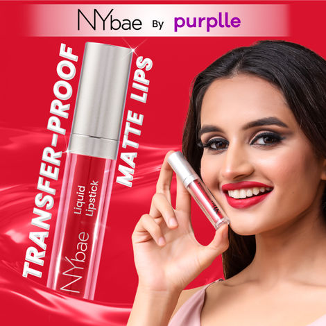 Buy NY Bae Confessions Liquid Lipstick - All I Want For Love 4 (4.5 ml) | Matte Lipstick | Red Shade | Moisturizing | Long Lasting | Transfer Proof-Purplle