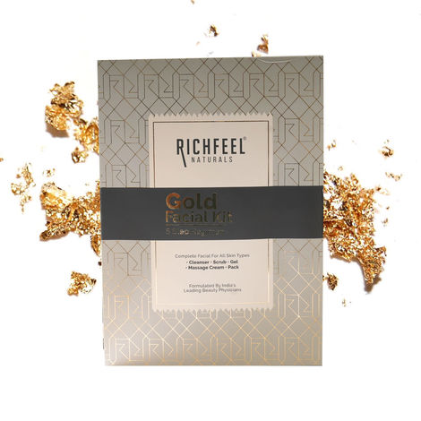 Buy Richfeel Gold Facial Kit (5 x 50 g)-Purplle