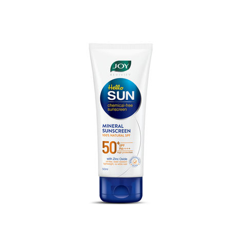 Buy Joy Revivify Hello Sun Chemical free Mineral Sunscreen SPF50 PA++++ (50ml)-Purplle