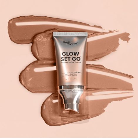 Buy Earth Rhythm - Glow Set Go - All day Strobe Creme - SPF 50 - Bronze Age | Creates Luminous Base, Adds Radiance Post Makeup, Protects from Sun Damage | for All Skin Types | for Women - 40 ML-Purplle