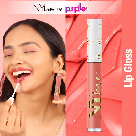 Buy NY Bae Gloss Getter Lip Gloss | Lip & Cheek Tint | Lightweight Glossy Lipstick | Brown Lip Balm | Non-Sticky | Caramel Cashew 07 (2.8 ml)-Purplle
