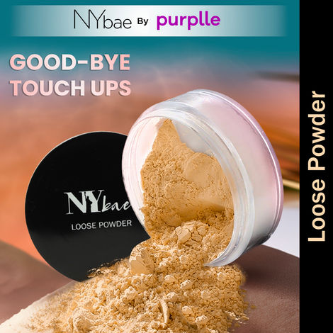Buy NY Bae Banana Loose Powder (5.8 gm) | Yellow | Matte Finish | Almond, Jojoba & Sunflower Oils | Makeup Setting Powder | Long Lasting-Purplle
