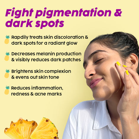 PLIX Glutathione Skin Glow 15 Effervescent Tablets and Pineapple Serum  Combo For Clear Skin and Even Skin Tone