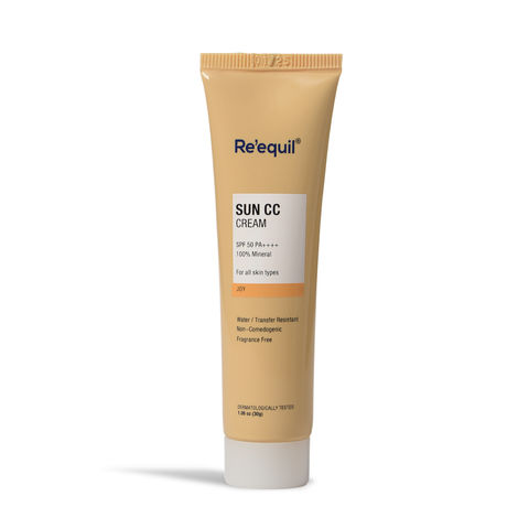 Buy Re’equil Sun CC Cream (Joy) SPF 50 PA++++, 100% Mineal UV Filter, (30 g)-Purplle