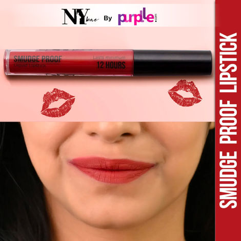 Buy NY Bae Smudge Proof Liquid Lipstick | Lasts Minimum 12 Hours | Super Pigmented | Transfer Proof - Earthy Brown 05-Purplle