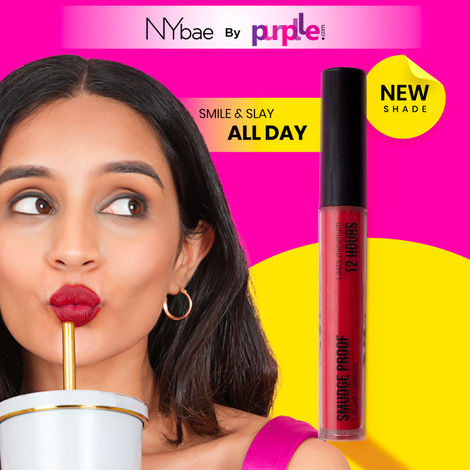 Buy NY Bae Smudge Proof Liquid Lipstick | Lasts Minimum 12 Hours | Super Pigmented | Transfer Proof - Rose Romance 07-Purplle