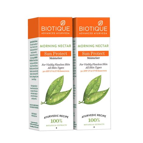 Buy Biotique Morning Nectar Sun Protect Moisturizer (120 ml) pack of 2-Purplle