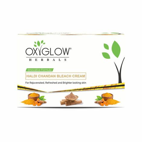 Buy OxyGlow Herbals Haldi Chandan Bleach Cream enriched with Chandan|Brightens & Lightens the Skin-Purplle
