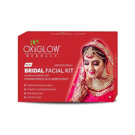 Buy OxyGlow Herbals Facial Kit Bridal|Enhance Natural Glow|Revitalise Skin|All Skin Type|ImpartDazzling Radiance|Cherry Extract|260Gram-Purplle