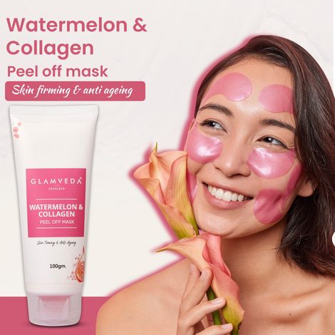 Buy Glamveda Watermelon & Collagen Peel Firming & Anti Aging Off Mask For Women, Reduces Signs Of Ageing & Gives Radiant Glow,100Gm-Purplle