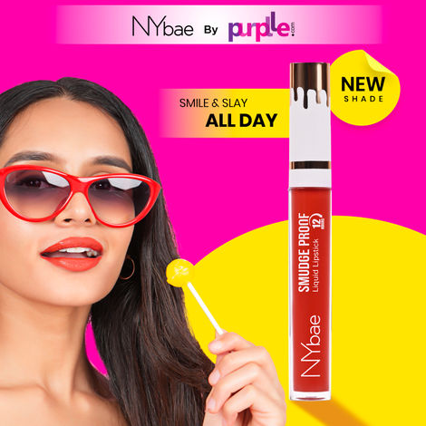 Buy NY Bae Smudge Proof Liquid Lipstick | Long Lasting | Super Pigmented | Red Lipstick | Matte Finish - Pretty Pumpkin 11 (2.5 ml)-Purplle