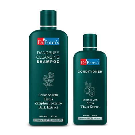 Buy Dr Batra's Dandruff cleansing Shampoo 500 ml and Conditioner 200 ml (Pack of 2 Men and Women)-Purplle