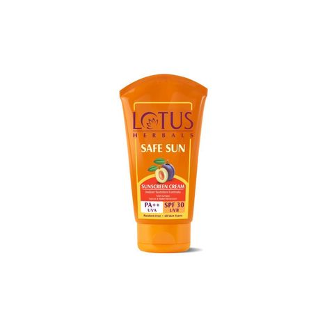 Buy Lotus Herbals Safe Sun Sunscreen Cream - Indian Summer Formula | SPF 30 | PA++ | Non-Greasy | Sweat & Water Resistant | 100g-Purplle