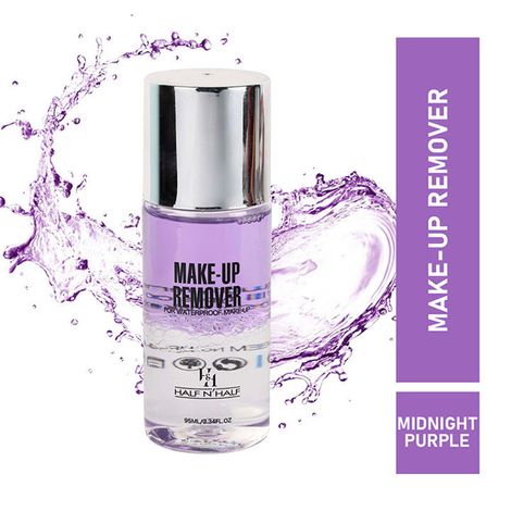 Buy Half N Half Make-up Remover for Waterproof Make-up, Midnight Purple (95ml)-Purplle