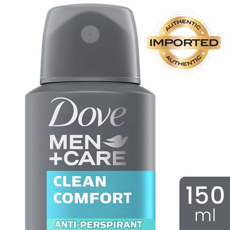 Buy Dove Men+Care Clean Comfort Dry Spray Antiperspirant Deodorant (150 ml)-Purplle