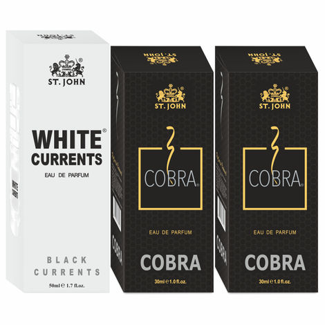 Buy St John Cobra 30 ml Pack of 2 & White Current 50 ml Body Perfume Combo Gift Pack Eau de Parfum - 110 ml (For Men & Women)-Purplle