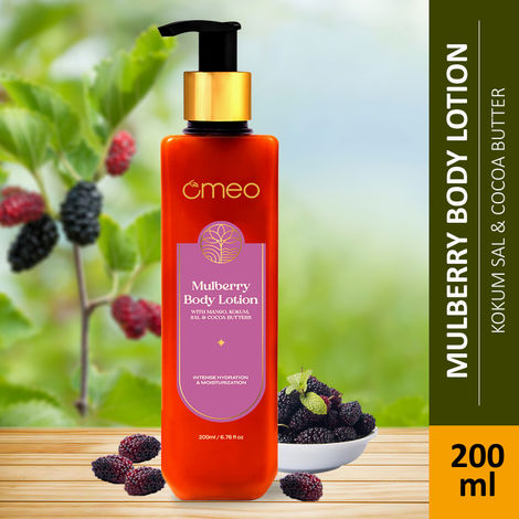 Buy Omeo Mulberry Body Lotion for Dry Skin with Goodness of Shea Butter, Aloe Vera and Vitamin E | Non-Sticky, Moisturizer Cream, Glow, for Women & Men- 200ML-Purplle