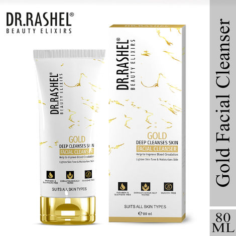 Buy Dr.Rashel Gold Facial Cleanser For Deep Skin Cleansing (80ml)-Purplle