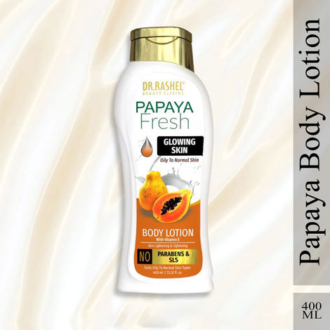 Buy Dr.Rashel Papaya Fresh Glowing Skin Body Lotion Suits Oily To Normal Skin Types(400ml)-Purplle