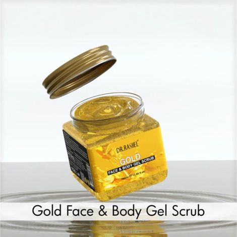Buy Dr.Rashel Purifying Gold Face And Body Gel Scrub For All Skin Types (380 ml)-Purplle