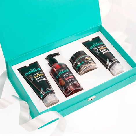Buy mCaffeine Coffee Shower Temptations Gift Kit | Premium Gift Kit, 455 gm | Diwali Special Gift Set-Purplle