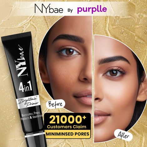 Buy NY Bae 4IN1 Brightenin' Primer (15 gm) | Bright Skin | Pore Minimising | Golden Glow | Long Lasting Makeup | Glowy Face Base-Purplle