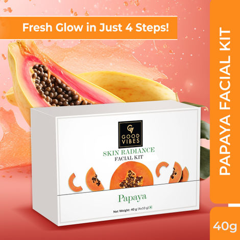 Buy Good Vibes Skin Radiance Facial Kit - Papaya (40 gm)-Purplle