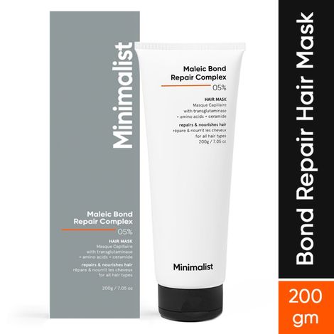 Buy Minimalist Maleic Bond Repair Complex 5% Hair Mask with Transglutaminase,Amino Acids & Ceramides 200 gm-Purplle
