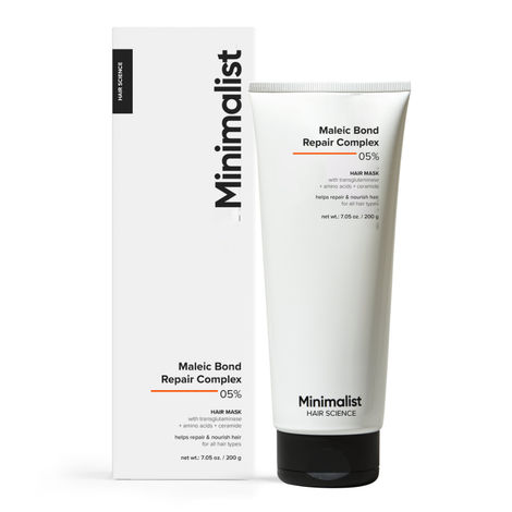 Buy Minimalist Maleic Bond Repair Complex 5% Hair Mask with Transglutaminase,Amino Acids & Ceramides 200 gm-Purplle