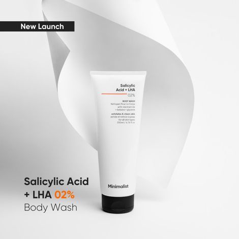 Buy Minimalist Salicylic acid & LHA 2% Body Wash with Niacinamide, Betaine & Gylcerine-Purplle