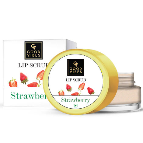 Buy Good Vibes Strawberry Lip Scrub | Lightweight, Exfoliating, Brightening | No Parabens, No Animal Testing (8 g)-Purplle
