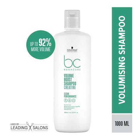 Buy Schwarzkopf Professional Bonacure Volume Boost shampoo with Creatine | For Fine Hair (1000 ml)-Purplle