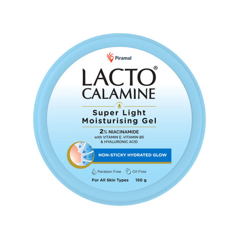 Buy Lacto Calamine Super Light Moisturising Gel | Non-Sticky Hydrating Face & Body Gel with Niacinamide, Hyaluronic & Vitamin E | For Non-Oily Feel and Glowing Skin (150 gm)-Purplle