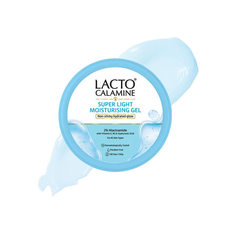 Buy Lacto Calamine Super Light Moisturising Gel | Non-Sticky Hydrating Face & Body Gel with Niacinamide, Hyaluronic & Vitamin E | For Non-Oily Feel and Glowing Skin (150 gm)-Purplle