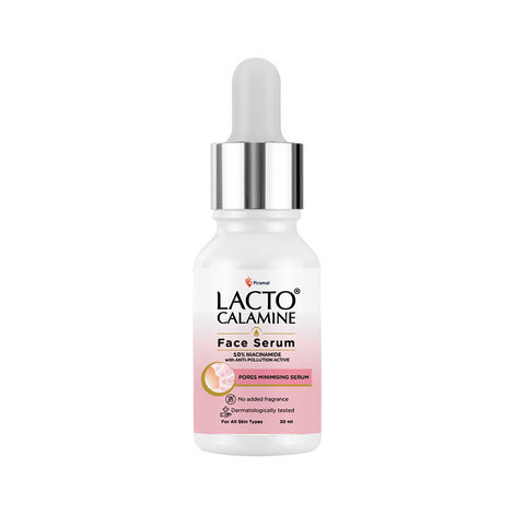 Buy Lacto Calamine 10% Niacinamide face serum, for minimising pores & pigmentation. Suitable for all skin types. No Parabens, No Sulphates (30 ml)-Purplle