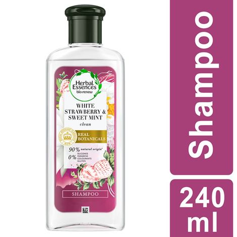 Buy Herbal Essences White Strawberry & Sweet Mint SHAMPOO- For Cleansing and Volume - No Paraben, No Colorants, 240 ml-Purplle