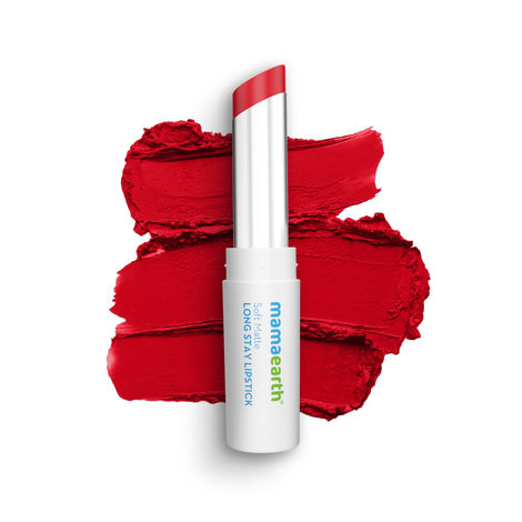 Buy Mamaearth Soft Matte Long Stay Lipsticks with Jojoba Oil & Vitamin E for 12 Hour - Ruby Red - 3.5 g-Purplle