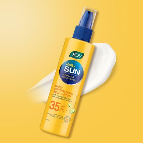 Buy Joy Daily Brightening Body Sunscreen Lotion with SPF 35+++ for UV & Tan Protection | For Lightweight Moisturization & Sun Protection | Quick Absorbing Lotion for All Skin Types,150ml-Purplle