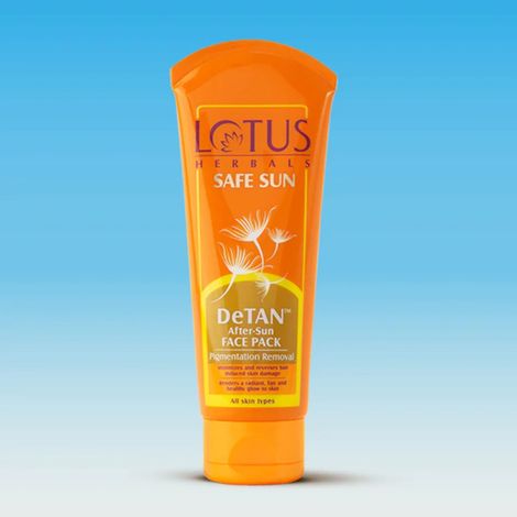 Buy Lotus Herbals Safe Sun Detan After-Sun Face Pack | Pigmentation Removal | Reverses Sun Damage | For All Skin Types | 100g-Purplle