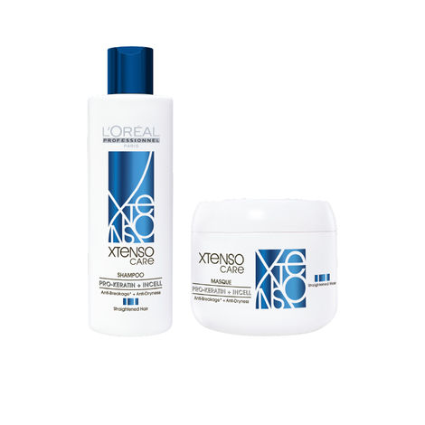Buy L'Oreal Professionnel Xtenso Care Shampoo + With Combo of Xtenso Care Mask | With Pro-Keratin and Incell | For Salon Straightened Hair (250 ml + 250 gm)-Purplle