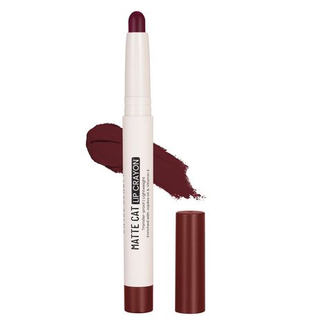 Buy Swiss Beauty Non-Transfer Matte Cat Lip Crayon | Water-Resistant | Long-Lasting 8 Hours Stay | Retractable Lip Crayon |Lighweight|Shade 24 Cushy Evening 1.5 gm-Purplle