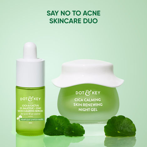Buy Dot & Key CICA Anti Acne Face Serum with Night Gel - 90g | Face Serum, Night gel-Purplle
