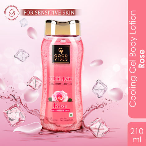Buy Good Vibes Rose Cooling Gel Body Lotion 210 ml-Purplle