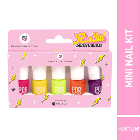 Buy MyGlamm POPxo Makeup Collection - Hustlin’ Mini Nail Kit-Hustlin (5X3 ml)-Purplle