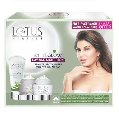 Buy Lotus Herbals Whiteglow Day And Night Pack with Face Wash | For Skin Brightening | Day Cream | Night Cream | Facewash | 220g-Purplle