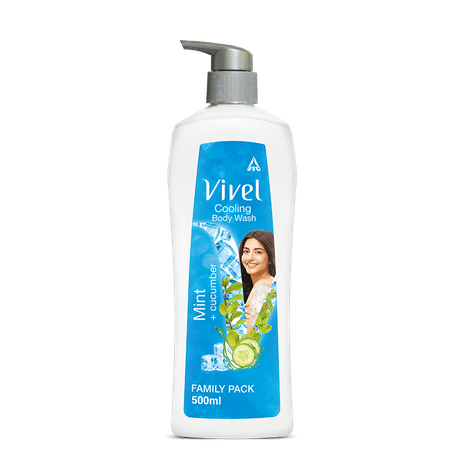 Buy Vivel Body Wash, Mint & Cucumber Body Wash, Cooling and Moisturising, For soft and smooth skin, High Foaming Formula, 500ml Pump, For women and men-Purplle