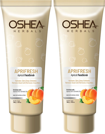 Buy Oshea Herbals Aprifresh Apricot Scrub 100Grams pack of 2-Purplle
