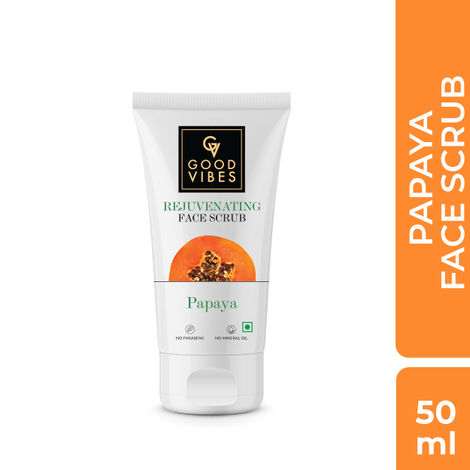 Buy Good Vibes Rejuvenating Papaya Face Scrub | Exfoliates Skin | 50g-Purplle