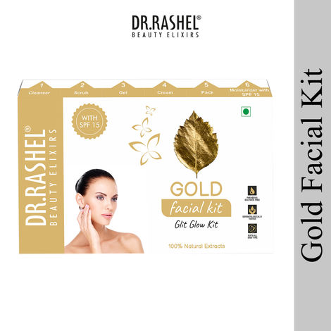 Buy Dr.Rashel Gold Facial Kit Glit Glow Kit With Spf 15 Moisturizer-Purplle